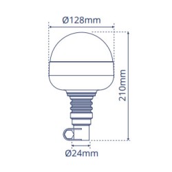 Girofar LED cu amortizor vibratii pentru tractor (40 LED-uri) Girofar LED cu amortizor vibratii pentru tractor (40 LED-uri)
